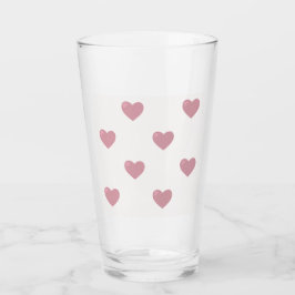 Pastel Love Hearts Glas