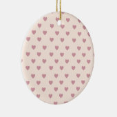 Pastel Love Hearts Keramisch Ornament (Rechts)