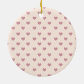 Pastel Love Hearts Keramisch Ornament (Achterkant)