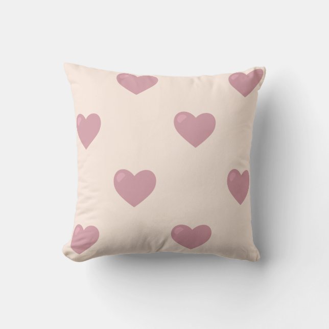 Pastel Love Hearts Kussen (Voorkant)