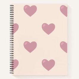 Pastel Love Hearts Notitieboek