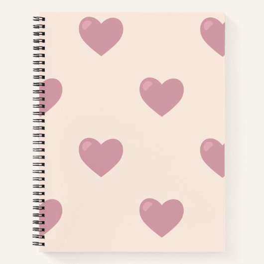 Pastel Love Hearts Notitieboek (Voorkant)