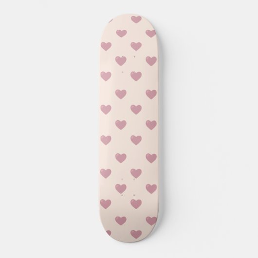 Pastel Love Hearts Persoonlijk Skateboard (Voorkant)