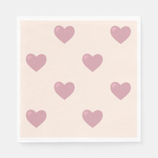 Pastel Love Hearts Servet (Voorkant)