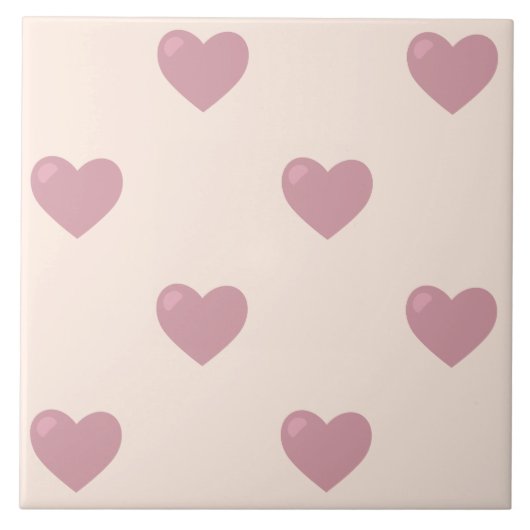 Pastel Love Hearts Tegeltje (Voorkant)