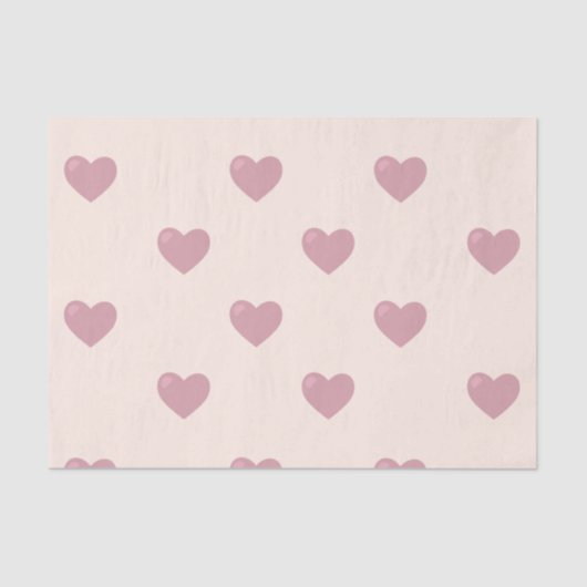 Pastel Love Hearts Tissuepapier (Voorkant)