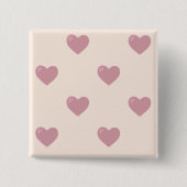Pastel Love Hearts Vierkante Button 5,1 Cm (Voorkant)