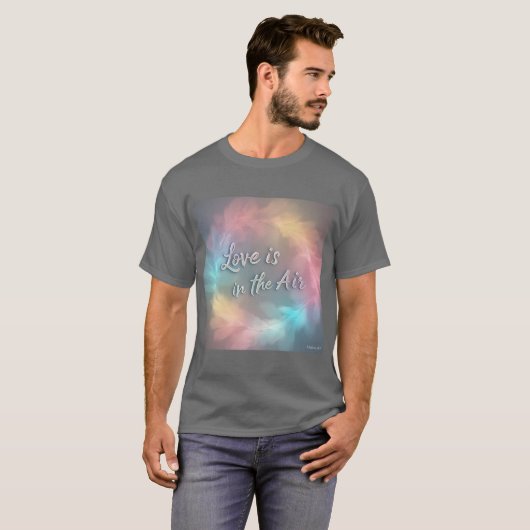 Pastel Love Is In Air Mannen Tshirt (Voorkant volledig)