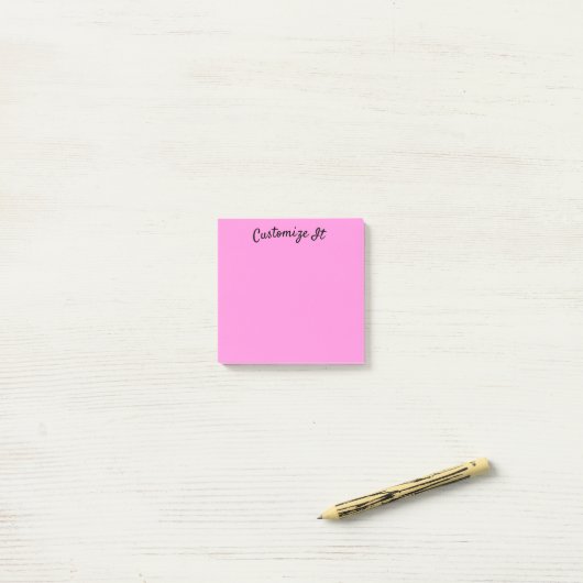 Pastel Love Pink Post-it® Notes (Op bureau)