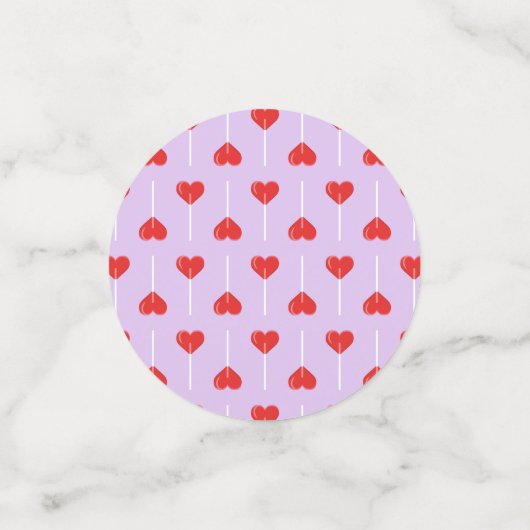 Pastel Love Suckers Red Confetti (Kleine voorkant)