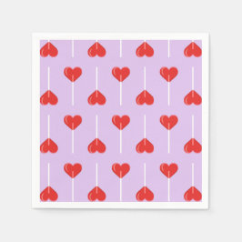 Pastel Love Suckers Rood Servet