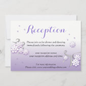 Pastel lovebirds bruiloft aangepaste Receptie kaar Kaart (Voorkant)