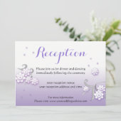 Pastel lovebirds bruiloft aangepaste Receptie kaar Kaart (Staand voorkant)