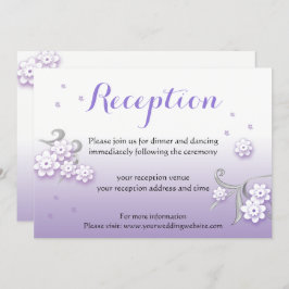 Pastel lovebirds bruiloft aangepaste Receptie kaar Kaart