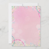 Pastel Lovertjes Glitter Capybara Verjaardagsuitno Kaart (Achterkant)