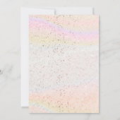 Pastel Lovertjes Glitter Dubbele Verjaardag Kaart (Achterkant)