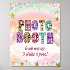 Pastel Lovertjes Glitter Dubbele Verjaardag Photo  Poster