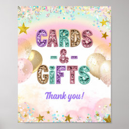 Pastel Lovertjes Glitter Dubbele Verjaardag Poster