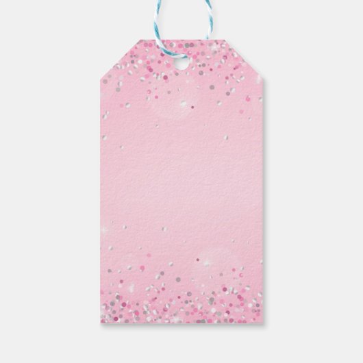 pastel lovertjes sequin jij fonkelt en straalt cadeaulabel (Achterkant)
