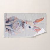 Pastel Low-Poly Konijn Handdoek (Handdoek)