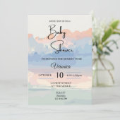 Pastel lucht baby shower kaart (Staand voorkant)