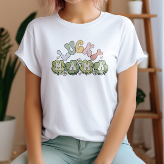 Pastel LUCKY MAMA Klaver St. Patricks Day T-shirt