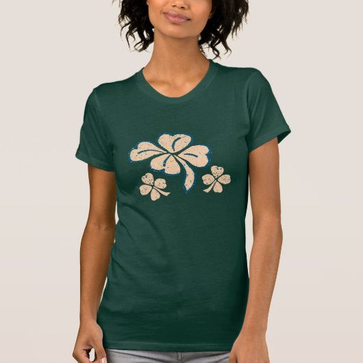 Pastel Lucky Shamrock Clover St. Patrick's Day T-S T-shirt (Voorkant)