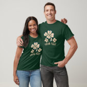 Pastel Lucky Shamrock Clover Text St Patrick Day T-shirt (Unisex)