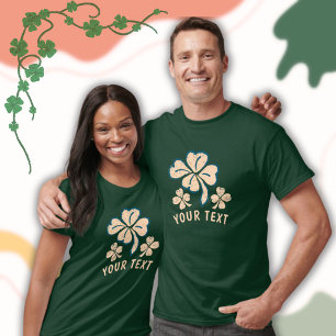 Pastel Lucky Shamrock Clover Text St Patrick Day T-shirt