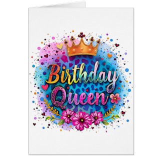 Pastel Luipaard Verjaardag Koningin