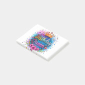 Pastel Luipaard Verjaardag Koningin Post-it® Notes (Schuin)