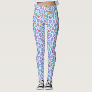 Pastel Luipaard Vlekken Print Leggings