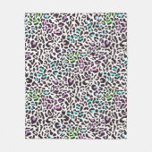 Pastel luipaardprint fleece deken (Voorkant)