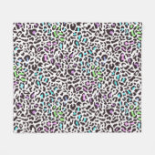 Pastel luipaardprint fleece deken (Voorkant (Horizontaal))