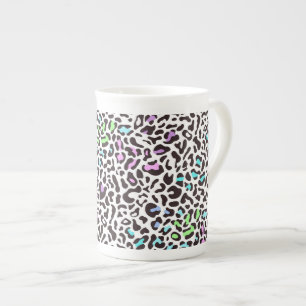 Pastel Luipaardprint Porselein Kop