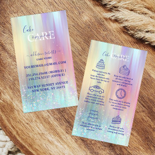 Pastel Luxe Gradiënt Cake Care  Visitekaartje