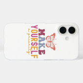 Pastel "Maak jezelf een prioriteit" Zelfzorg Grafi Case-Mate iPhone Case (Achterkant (horizontaal))