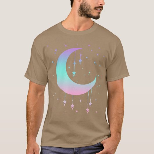 Pastel Maan Kawaii Pastel Goth Klein grappig T-shirt (Voorkant)