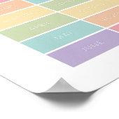 Pastel Maand van het jaar poster (Hoek)