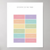 Pastel Maand van het jaar poster (Voorkant)