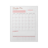 Pastel Maandelijks Plan Notitieblok - Plan uw maan (Linkerzijde)