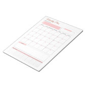 Pastel Maandelijks Plan Notitieblok - Plan uw maan (Schuin)