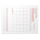 Pastel Maandelijks Plan Notitieblok - Plan uw maan (Voorkant)