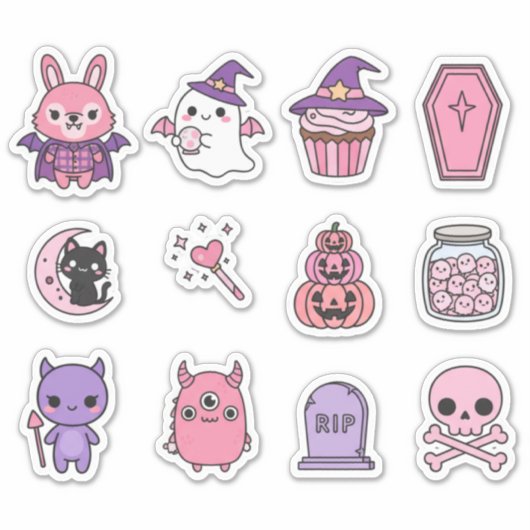 Pastel Maanlicht Magie Sticker Pack  (Voorkant)