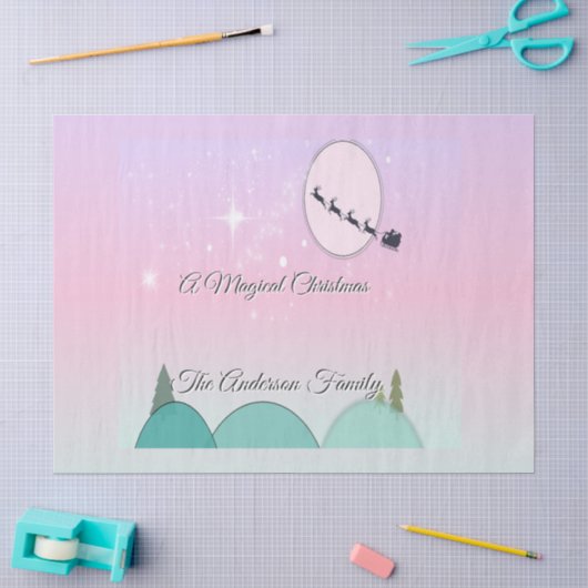 Pastel Maanverlichte Kerst Tissue Charme Tissuepapier (Craft)