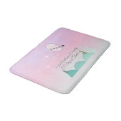 Pastel Maanverlichte Kerstbadglans Badmat (Gekanteld)