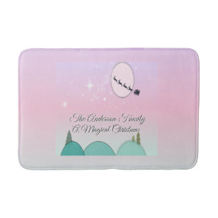Pastel Maanverlichte Kerstbadglans Badmat