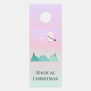 Pastel Maanverlichte Kerstgradiëntgloed Deurhanger