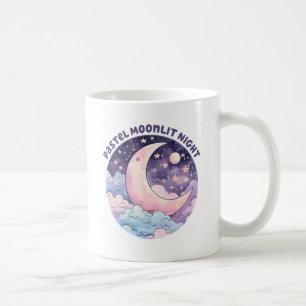 Pastel maanverlichte nacht - Dromerige halve maan Koffiemok