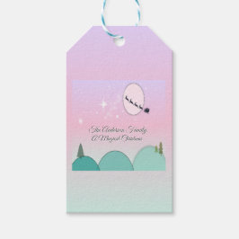 Pastel Maanverlichte Vakantie Sereniteit Cadeaulabel